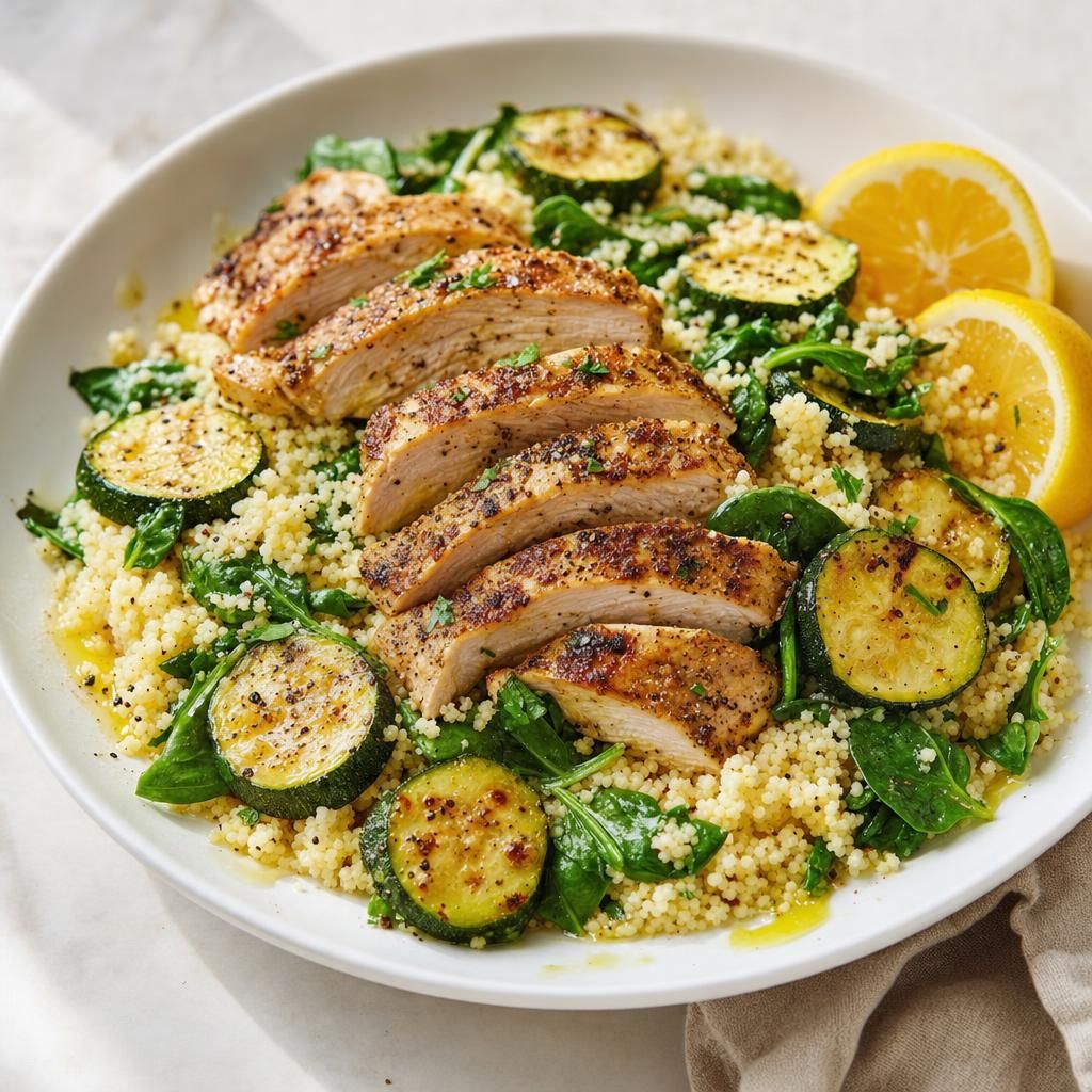 Chicken and Zucchini Couscous Salad