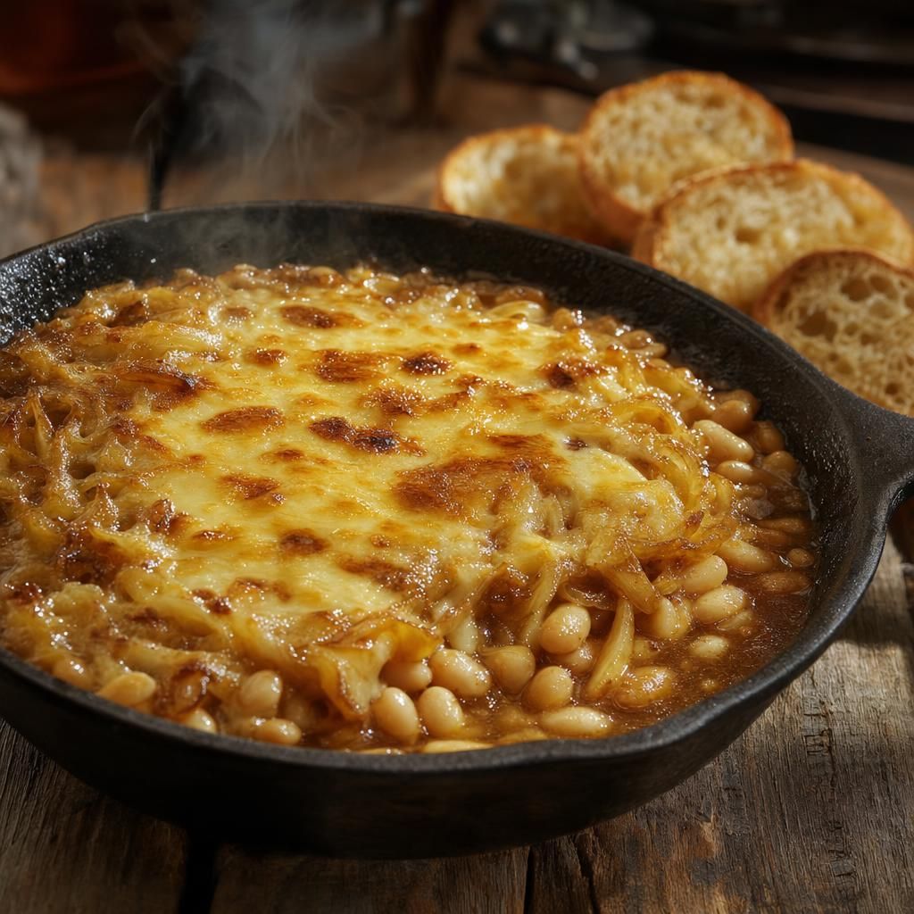 French Onion Cannellini Bake