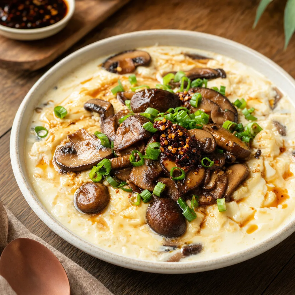 Taiwanese Savory Soy Milk with Mushrooms