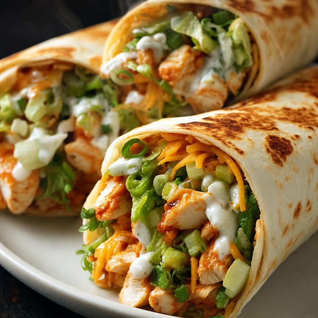Buffalo Chicken and Crunchy Lettuce Roll
