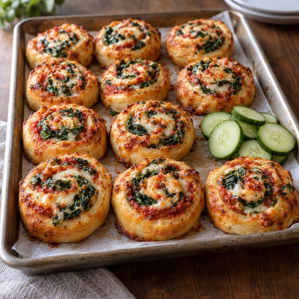 Spinach Pizza Spirals
