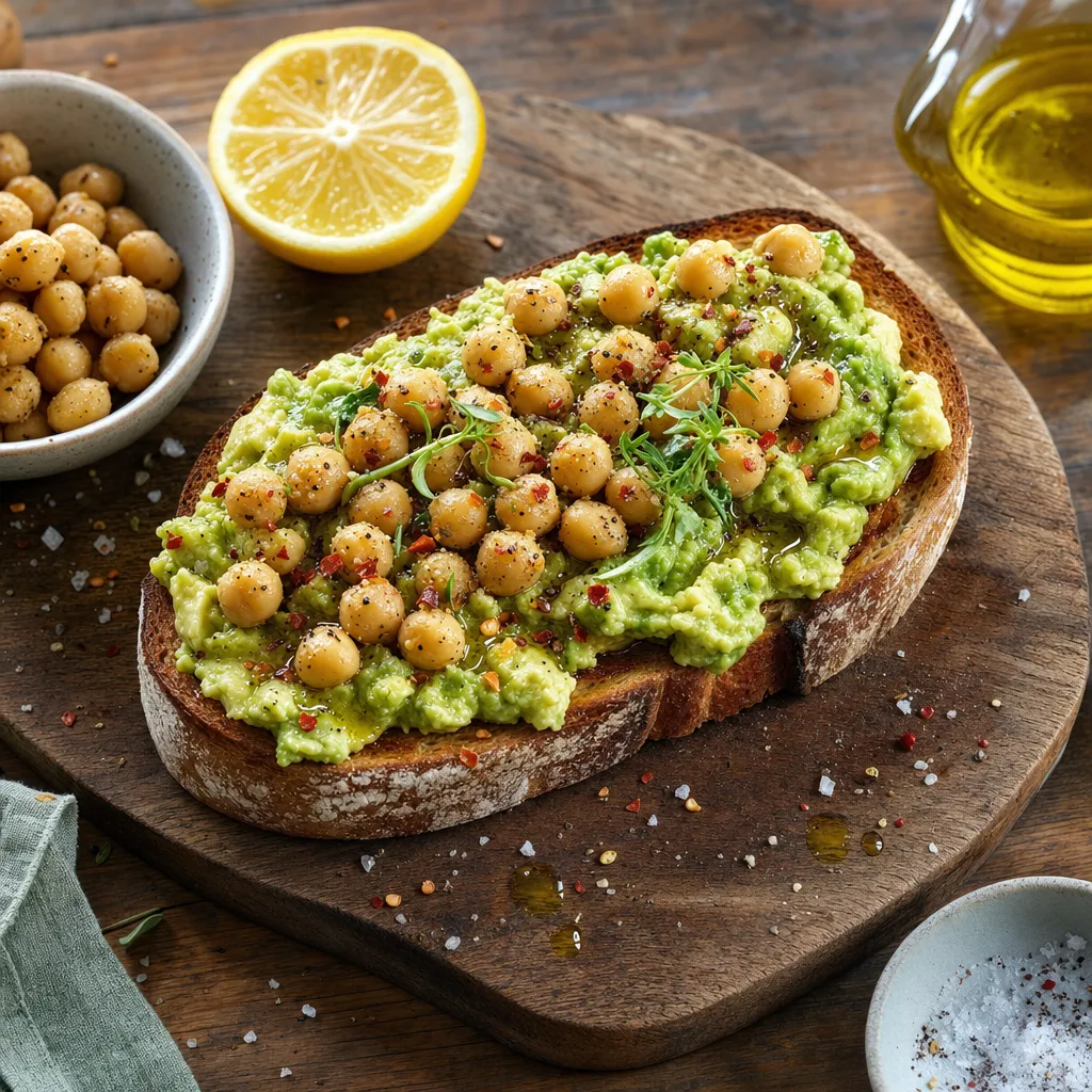 Avocado Chickpea Sourdough Toast recipe combo