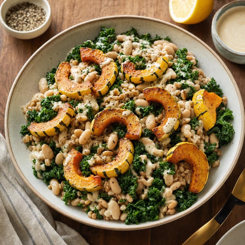 Delicata Squash and Farro Bowls
