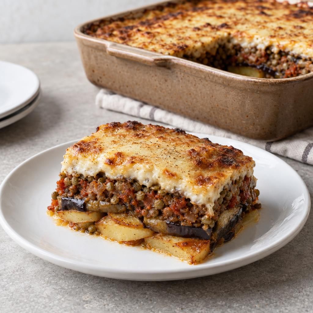 Vegetarian Lentil Moussaka