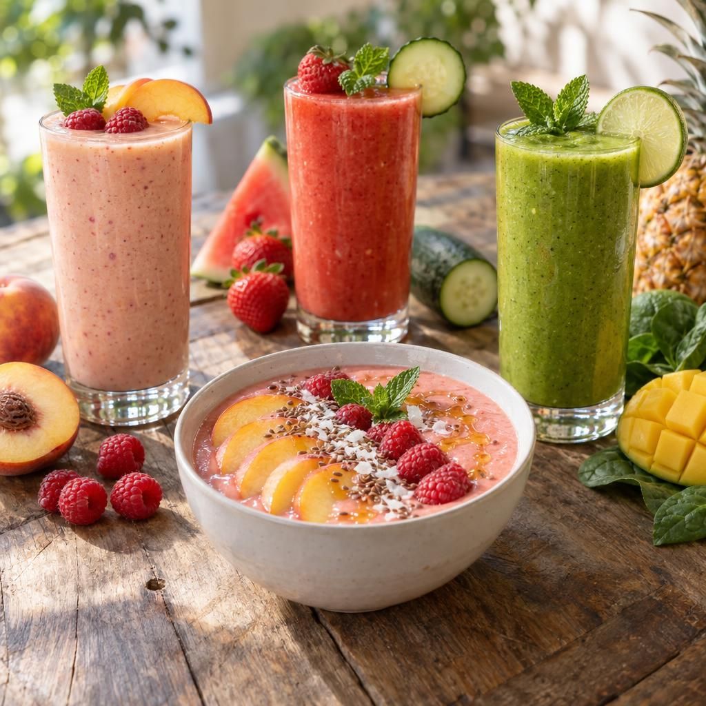 Sunshine Sips & Smoothie Bowls generated menu image