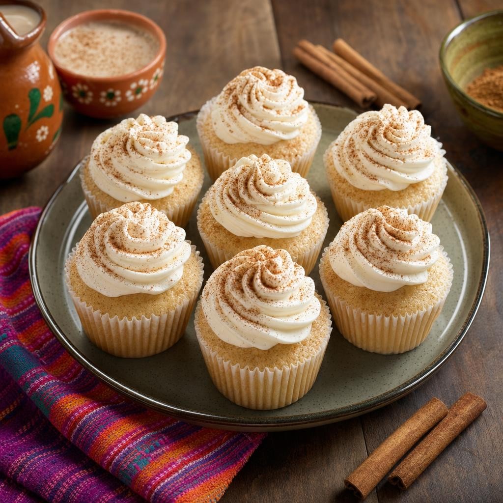 Mexican Cinnamon Tres Leches Cupcakes