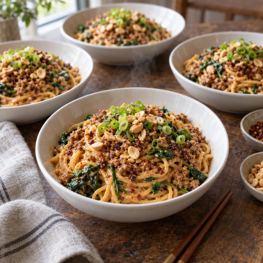 Pork and Peanut Dan Dan Noodles