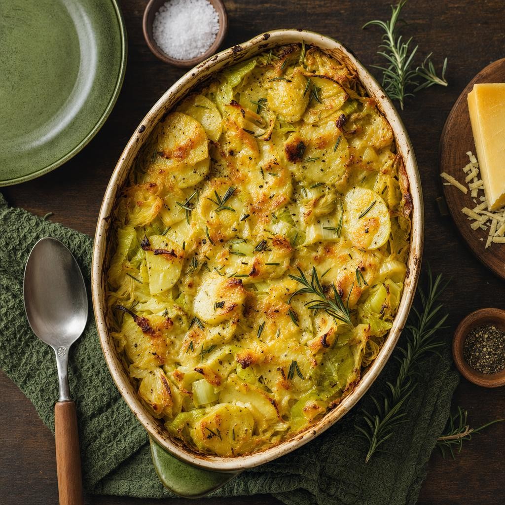 Potato Cabbage Cottage Gratin