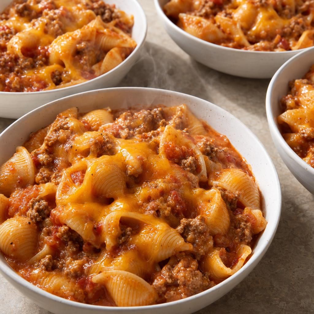 One-Pot Turkey Cheddar Shells