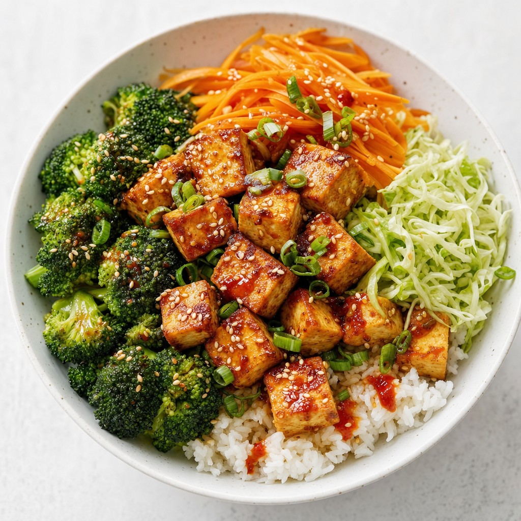 Sesame Soy Tofu Broccoli Bowls