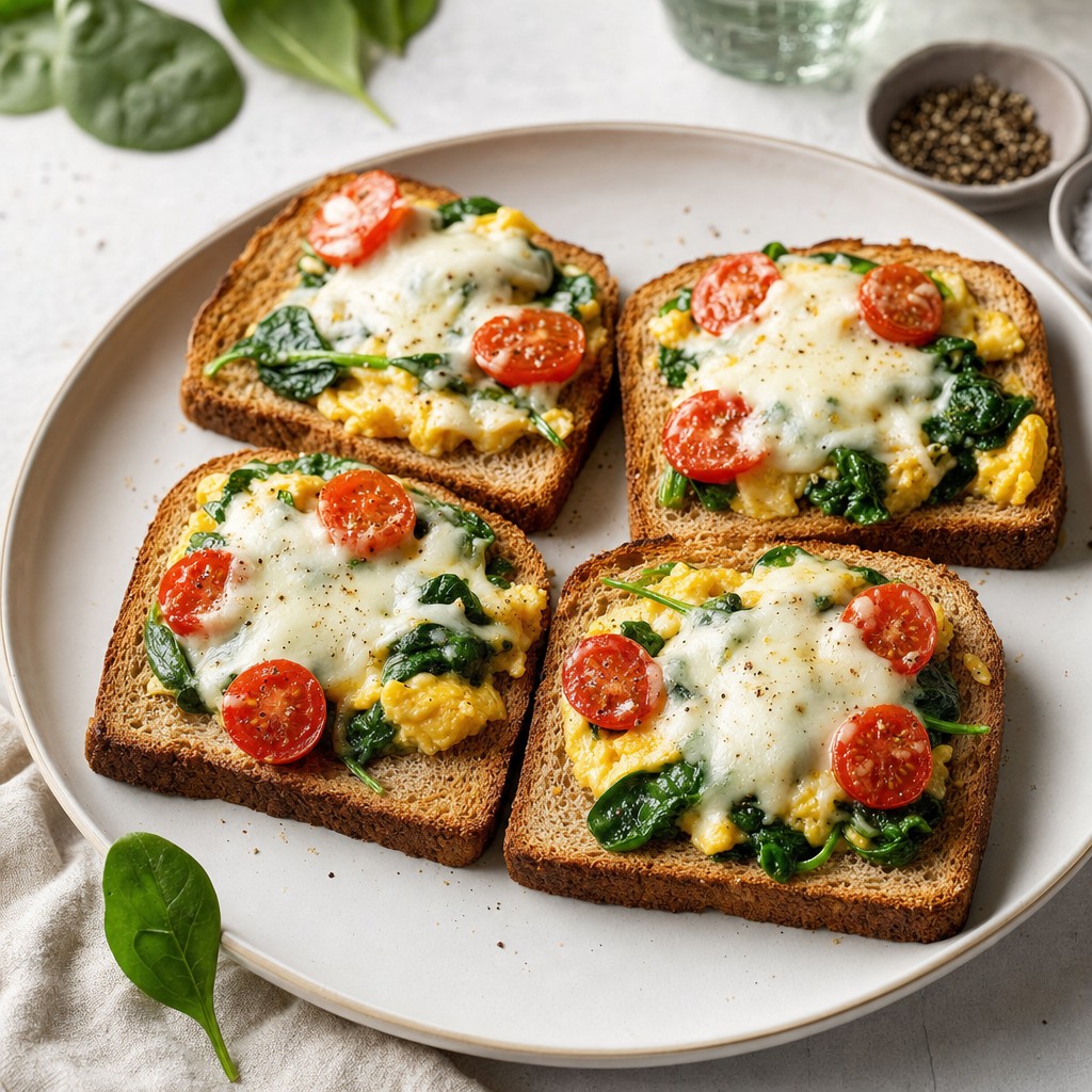 Spinach Egg Toasts