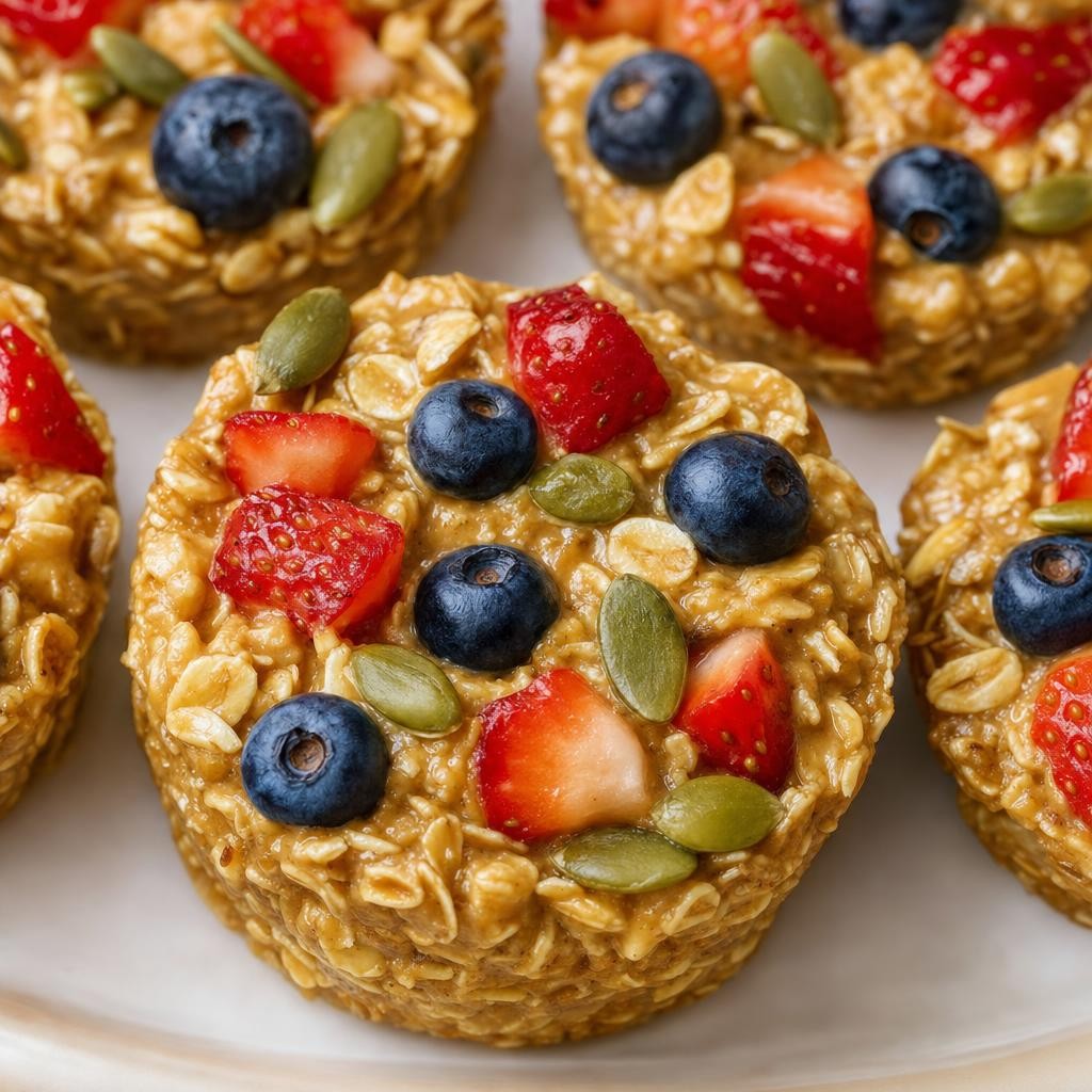 Peanut Butter Berry Oat Cups recipe combo