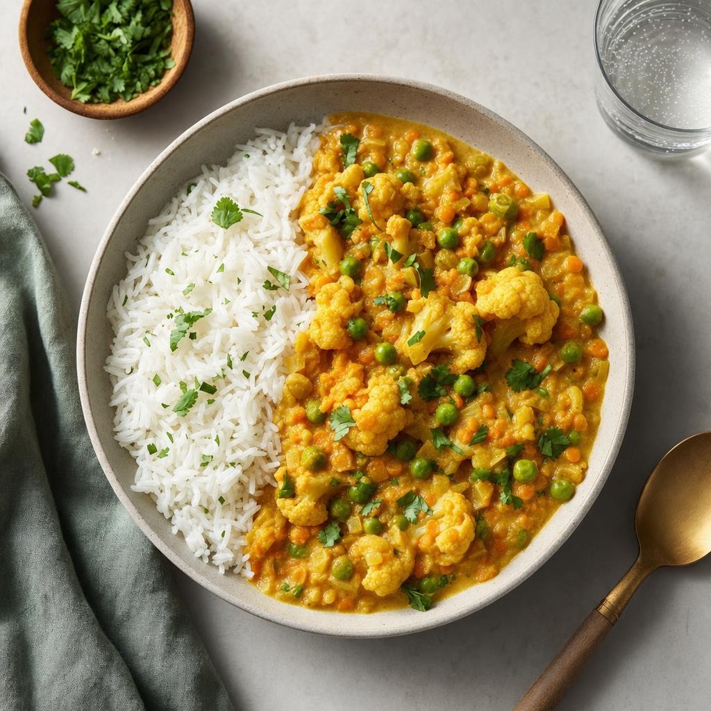 Mild Coconut Red Lentil Curry