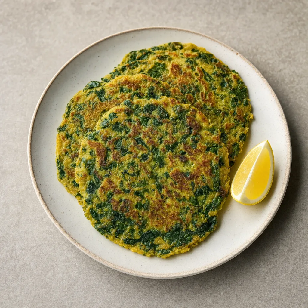 Indian Spinach Besan Chilla recipe combo