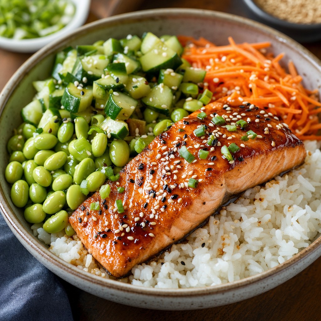 Sesame Salmon Rice Bowls