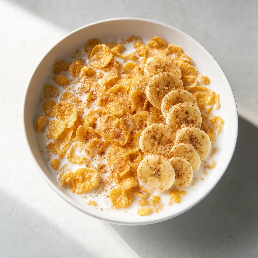 Cold Cereal with Milk and Banana recipe combo