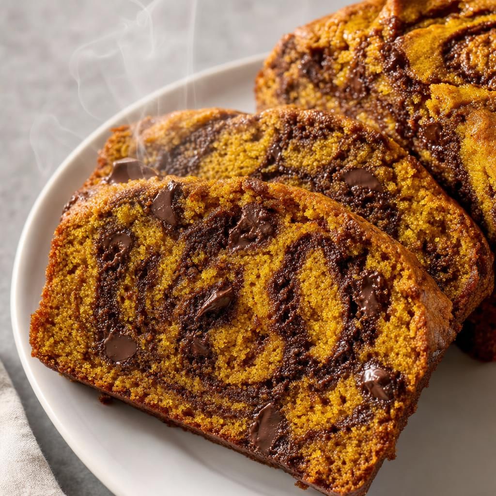 Pumpkin Chocolate Marble Cake