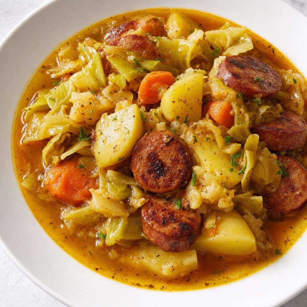 Smoky Kielbasa and Cabbage Stew