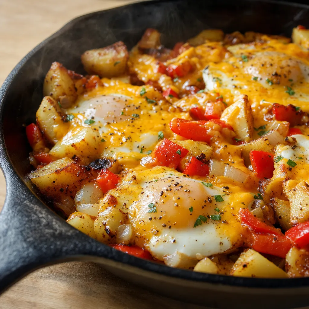 Cheesy Potato and Egg Breakfast Skillet recipe combo