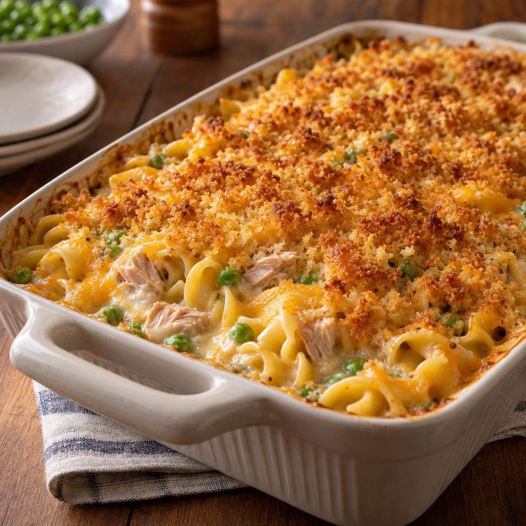 Cheddar Tuna Noodle Casserole