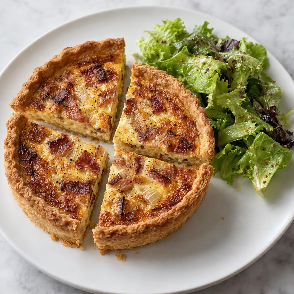 Quiche Lorraine with Green Salad