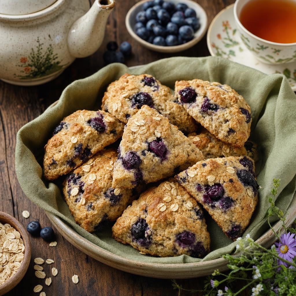 Blueberry Oat Tea Scones recipe combo