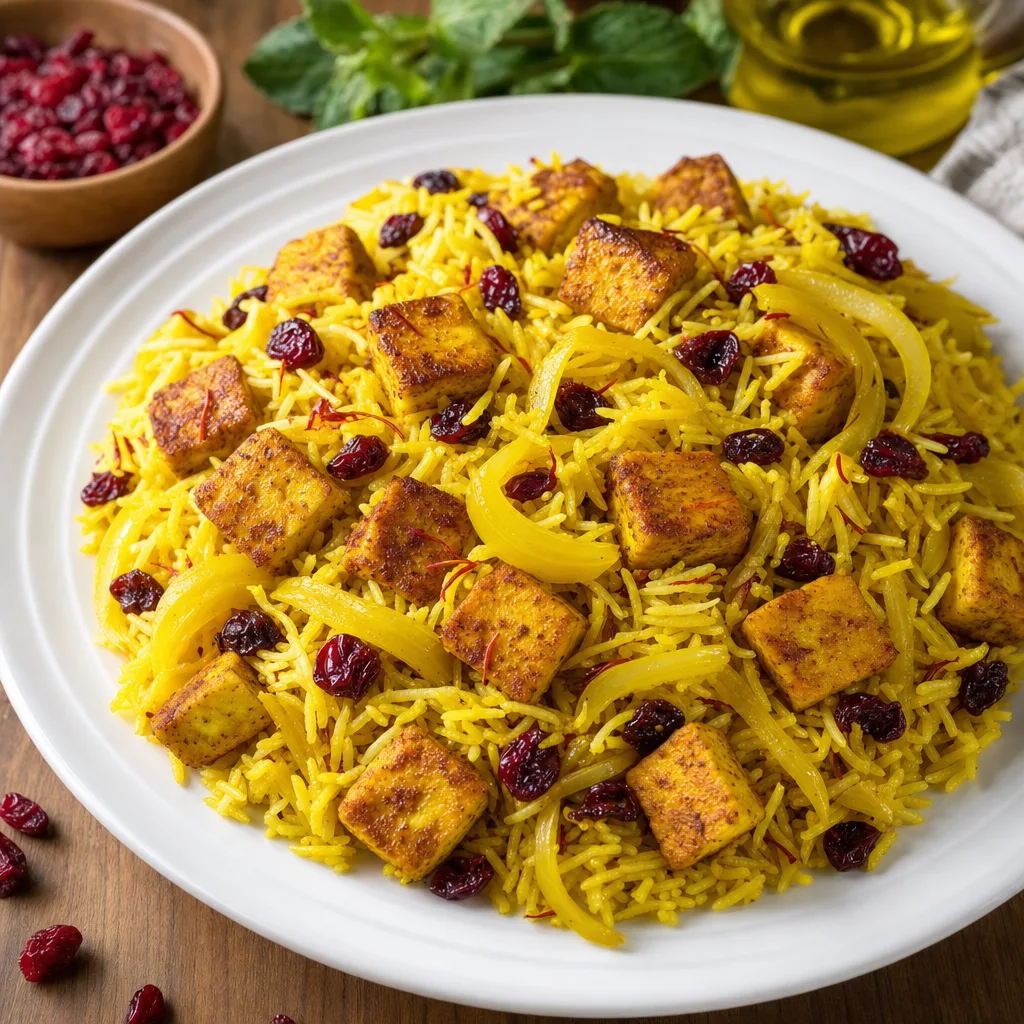 Zereshk Polo with Saffron Tofu recipe combo