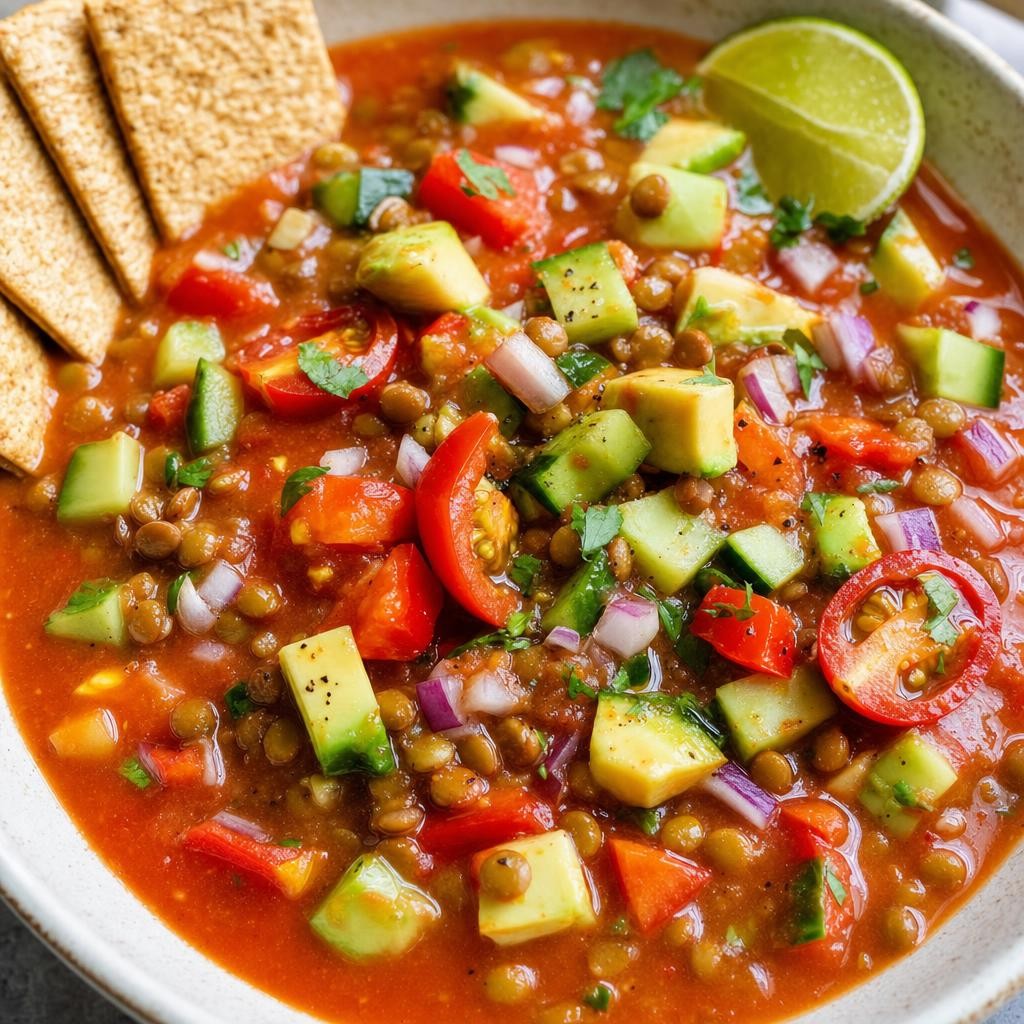 Chunky Lentil Gazpacho recipe combo