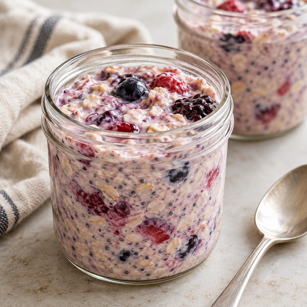 Berry Yogurt Overnight Oats
