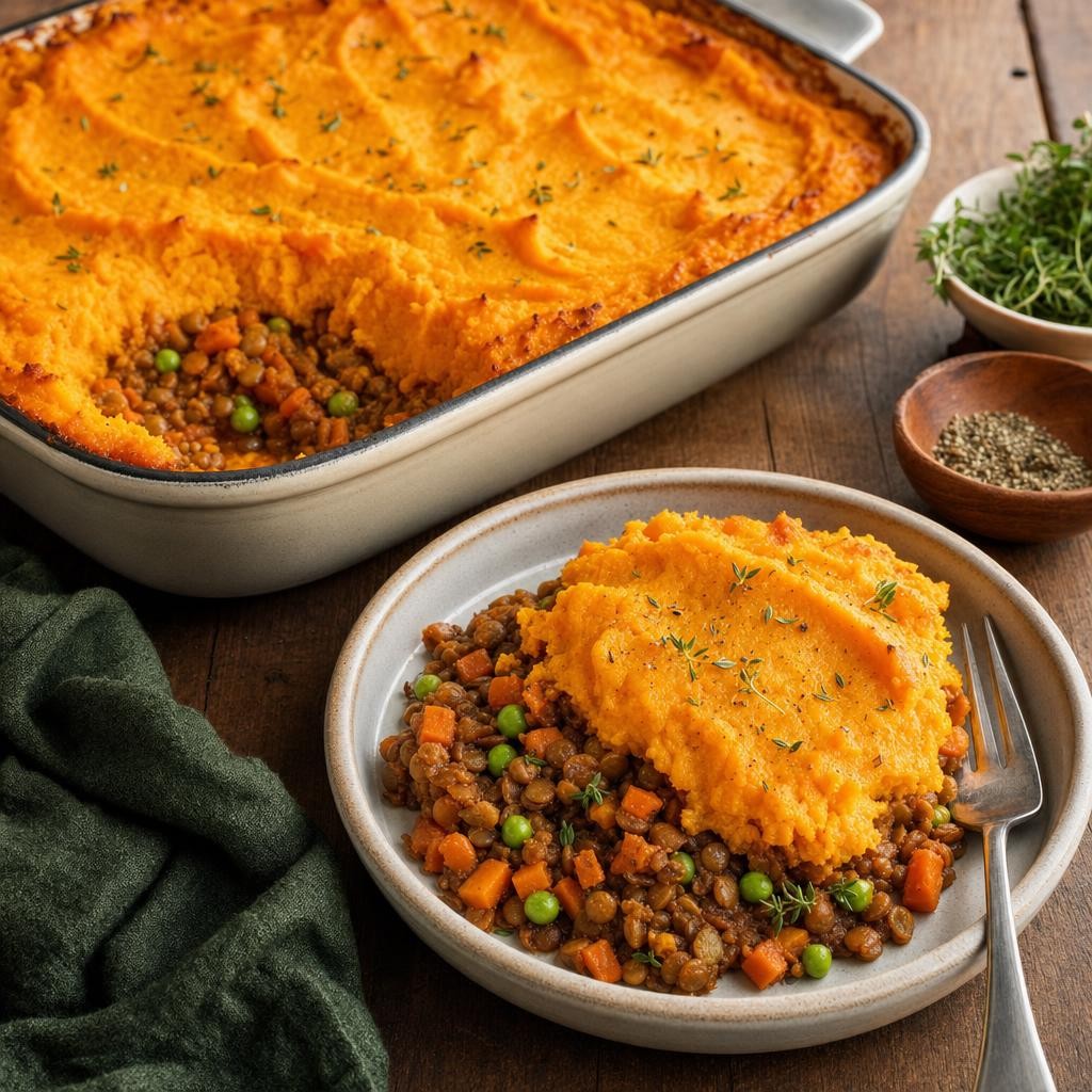 Lentil Sweet Potato Shepherd’s Pie