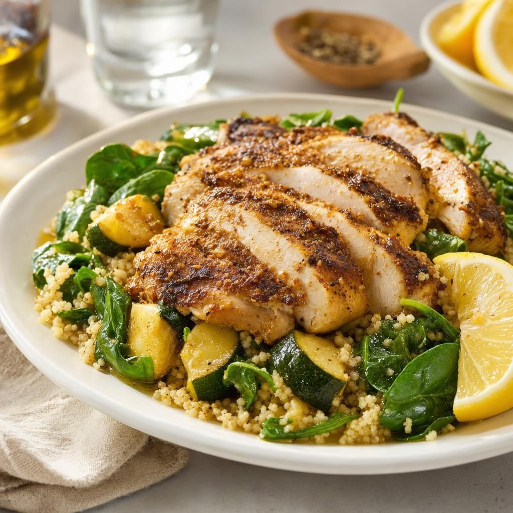 Chicken and Zucchini Couscous Salad