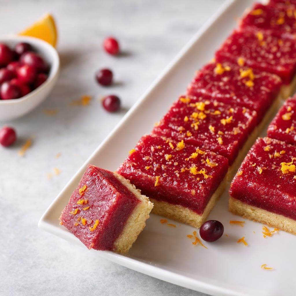 Cranberry Orange Shortbread Bars recipe combo
