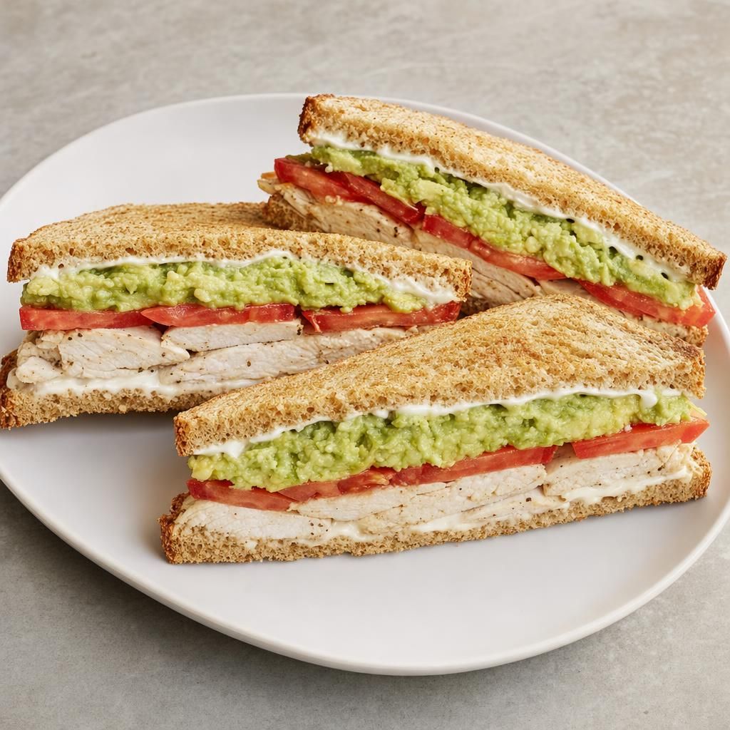 Chicken Avocado and Tomato Sandwich
