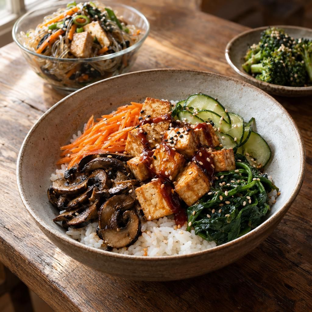 Sesame & Spice: The Plant-Based Korean Table generated menu image