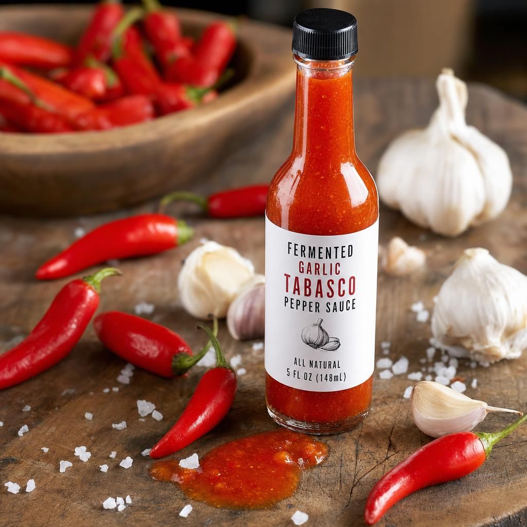Fresh Tabasco Pepper Hot Sauces: Fermented & Quick preview image 3