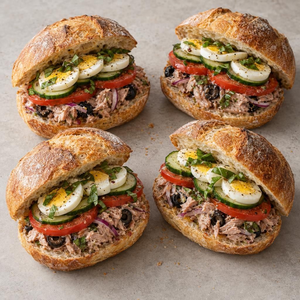 Pan Bagnat Tuna Sandwiches