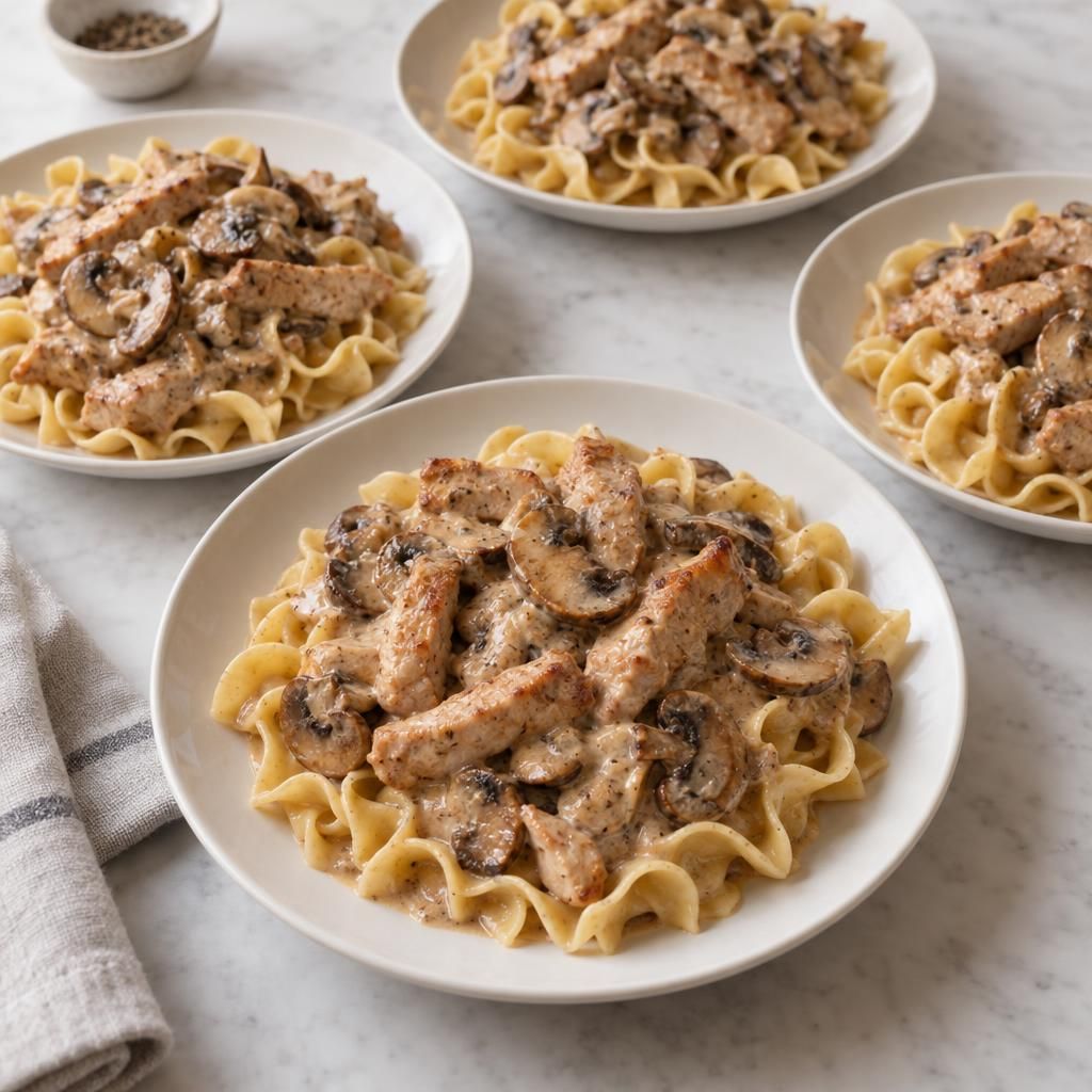 Pork and Mushroom Stroganoff