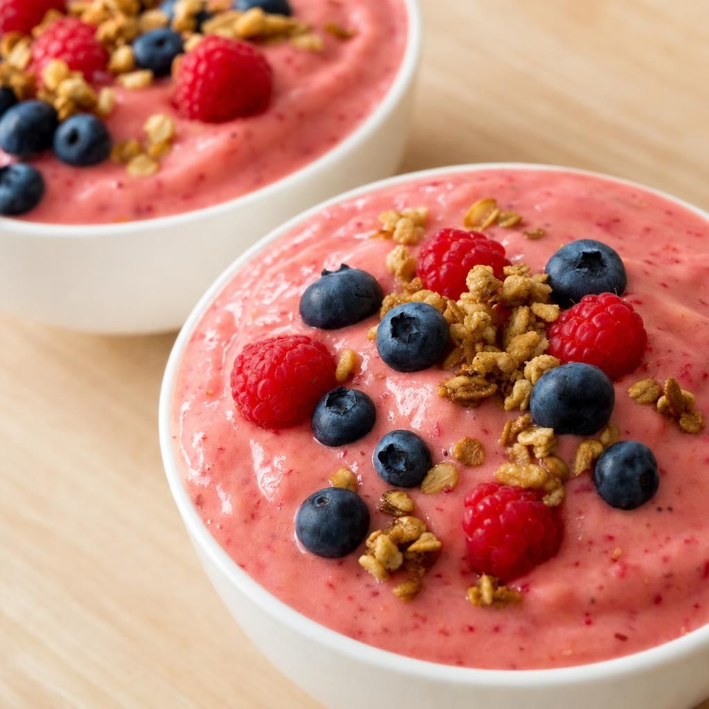 Peach Raspberry Smoothie Bowl