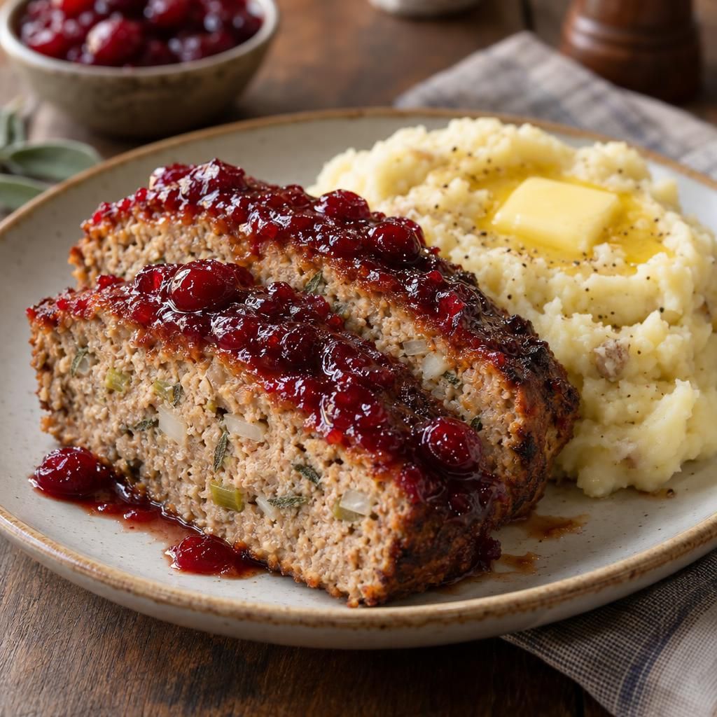 Cranberry-Glazed Turkey Meatloaf