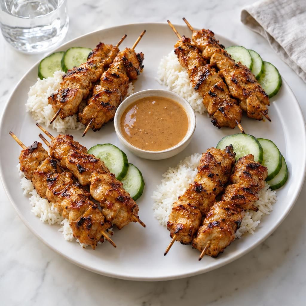 Thai Red Curry Chicken Skewers