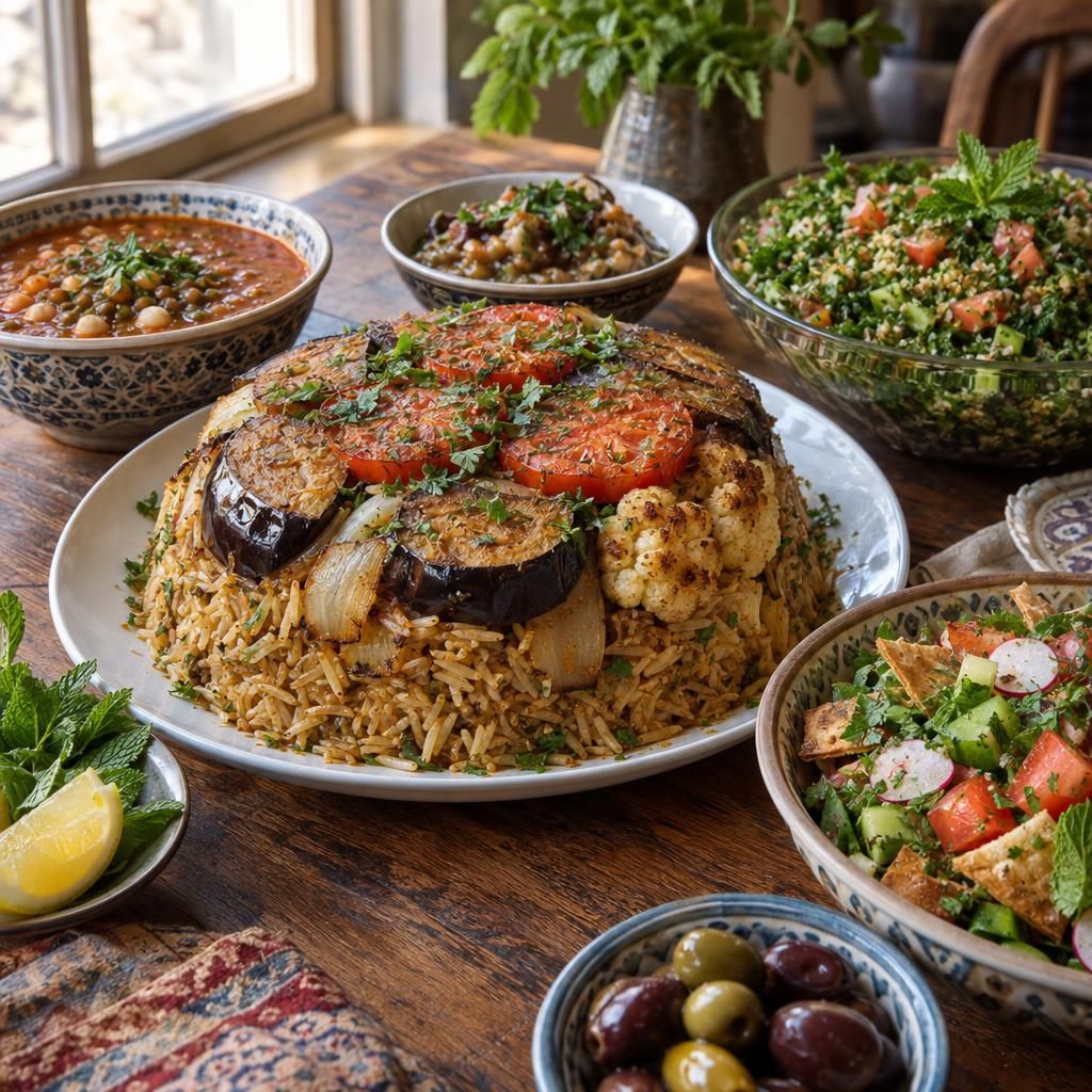 The Middle Eastern & North African Table generated menu image