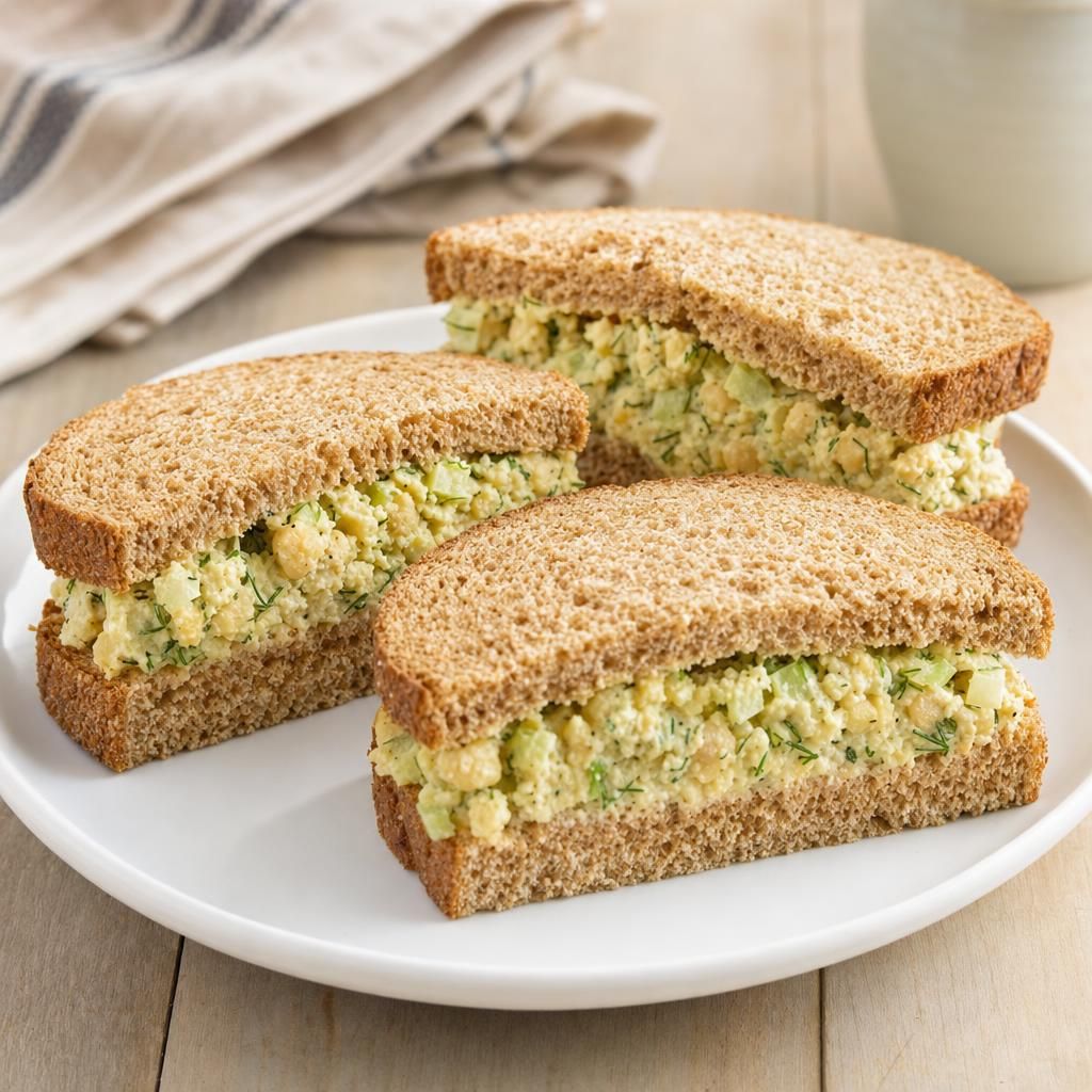 Lemon-Dill Chickpea Salad Sandwich