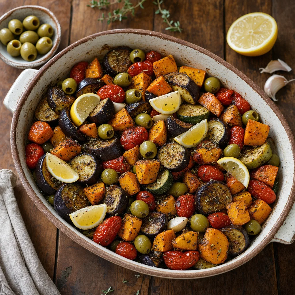 Sweet Potato Eggplant Tomato Roast