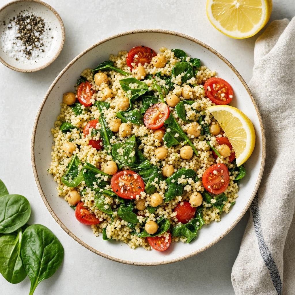 Spinach Tomato Couscous Bowls