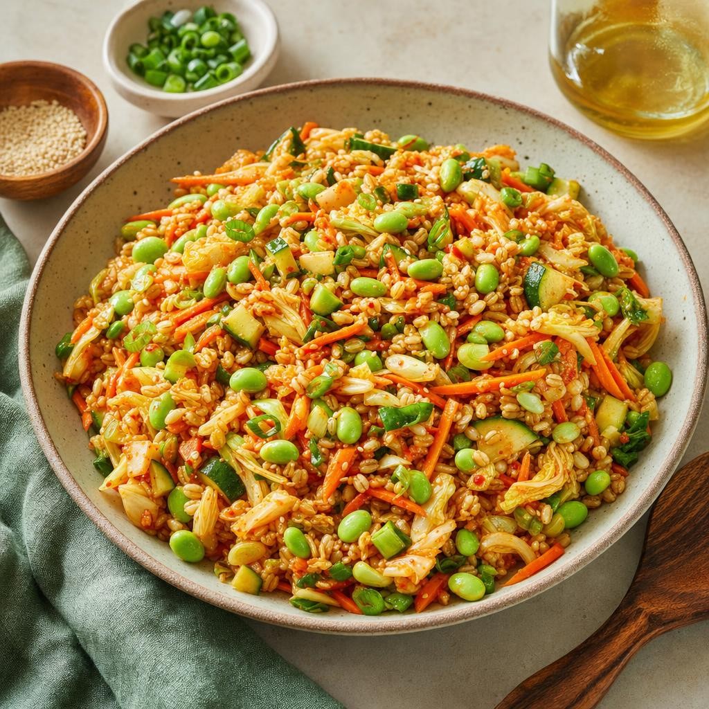 Korean Barley Edamame Salad recipe combo