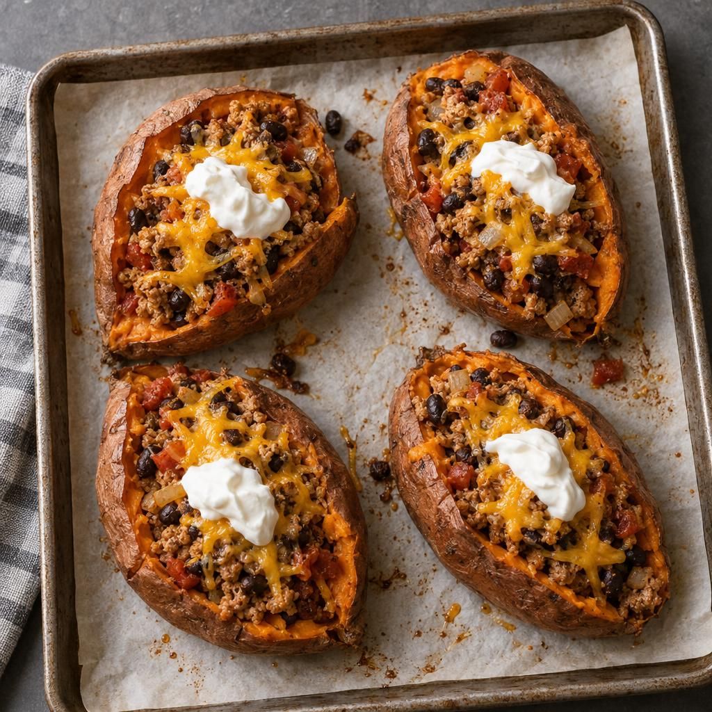 Turkey-Stuffed Sweet Potatoes