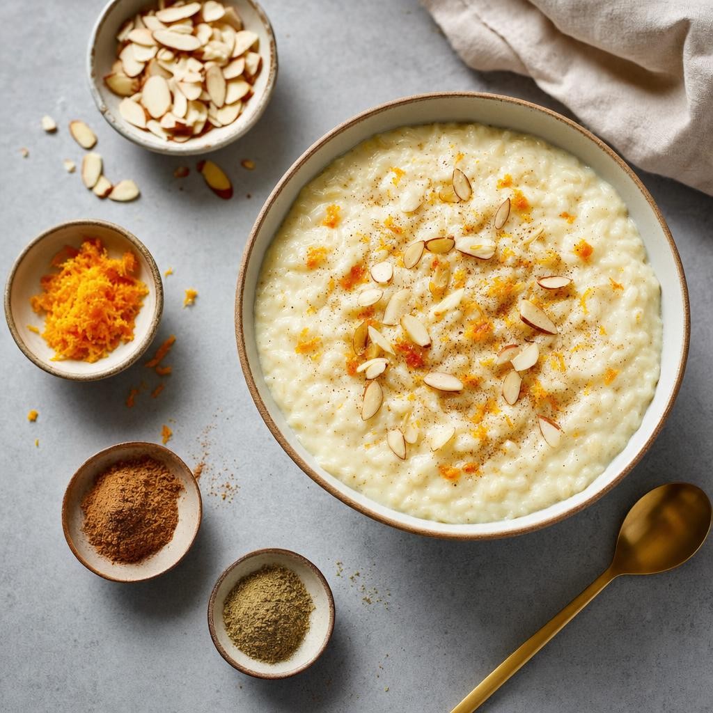 Persian Orange Cardamom Rice Pudding recipe combo