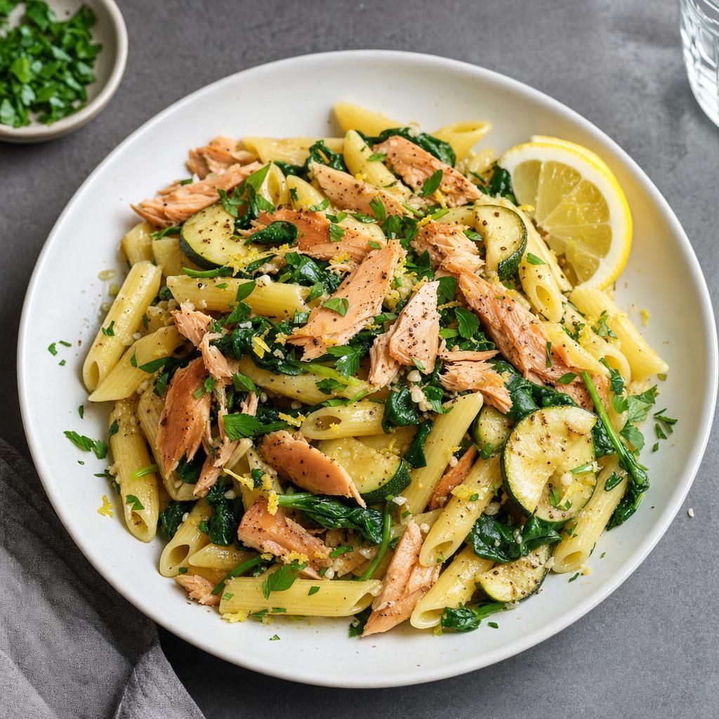 Smoked Trout and Spinach Pasta