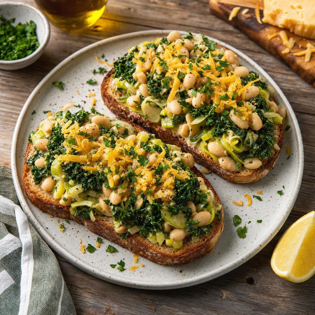 Green Garden Beans on Toast recipe combo