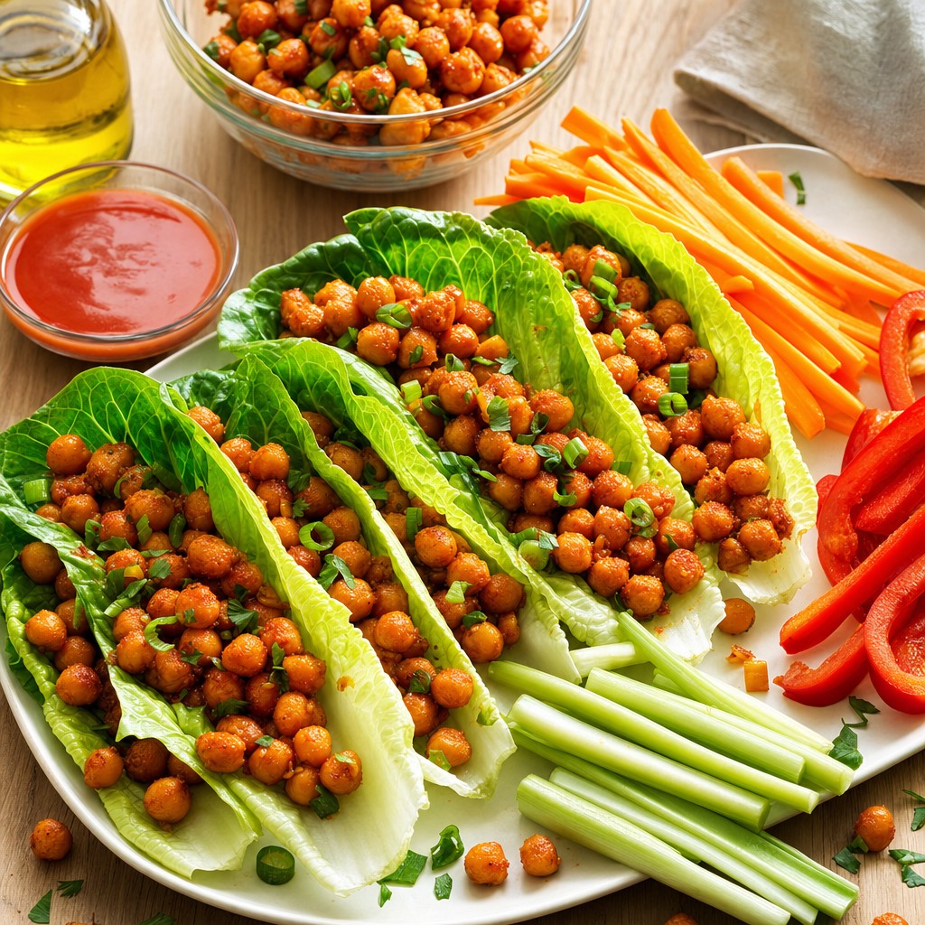Buffalo Chickpea Lettuce Wrap Meal Prep recipe combo